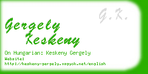 gergely keskeny business card